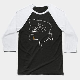 Abstract Head Artwork Baseball T-Shirt